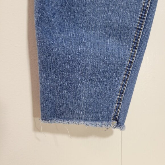 One 5 One 10/30 Light Wash Denim Blue Raw Hem Comfort Waist Skinny Jeans - Picture 7 of 13